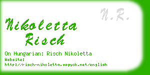 nikoletta risch business card
